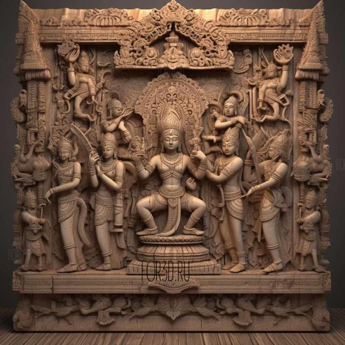 Mahabharata Vyasa 4th century BC 4 stl model for CNC