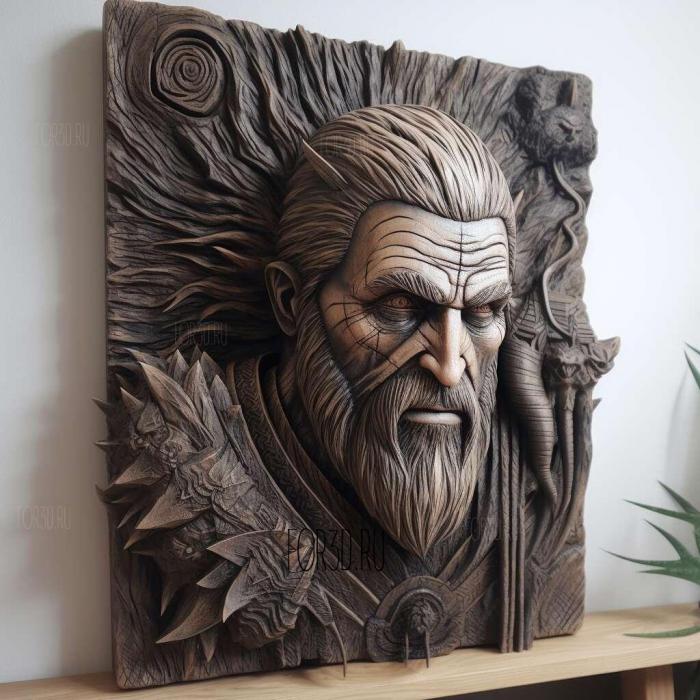 Geralt of Rivia The Witcher series 1 3d stl модель для ЧПУ