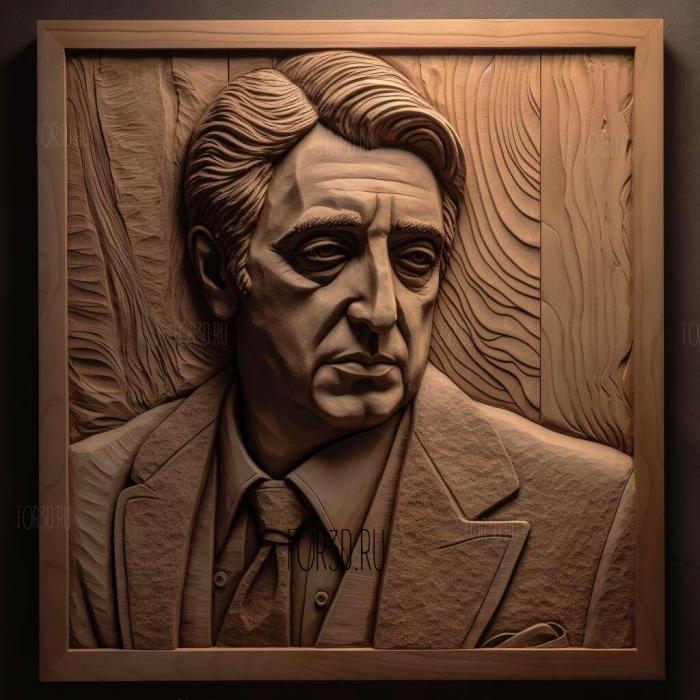 Michael Corleone The Godfather Al Pacino 3 stl model for CNC