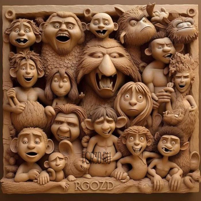 stl The Croods family cartoon 1 stl model for CNC