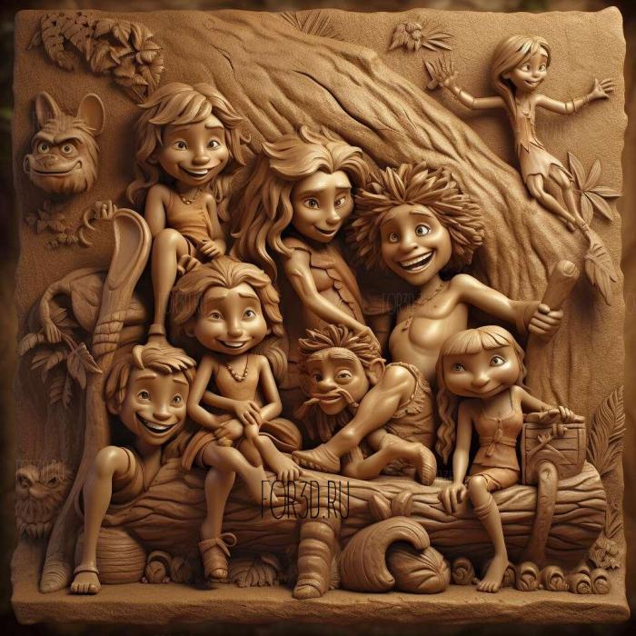 stl The Croods family cartoon 2 stl model for CNC