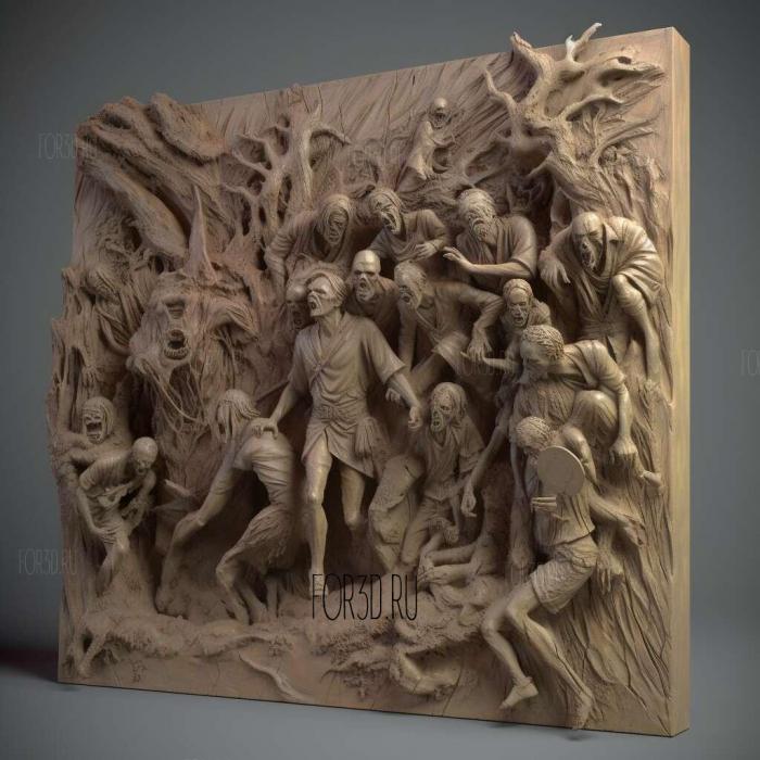 The Walking Dead Onslaught 1 stl model for CNC