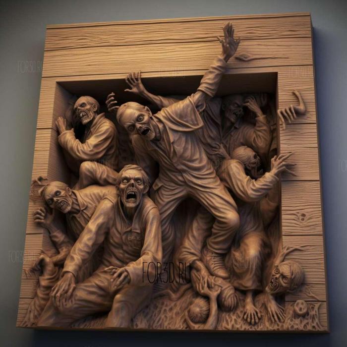 The Walking Dead Onslaught 2 stl model for CNC