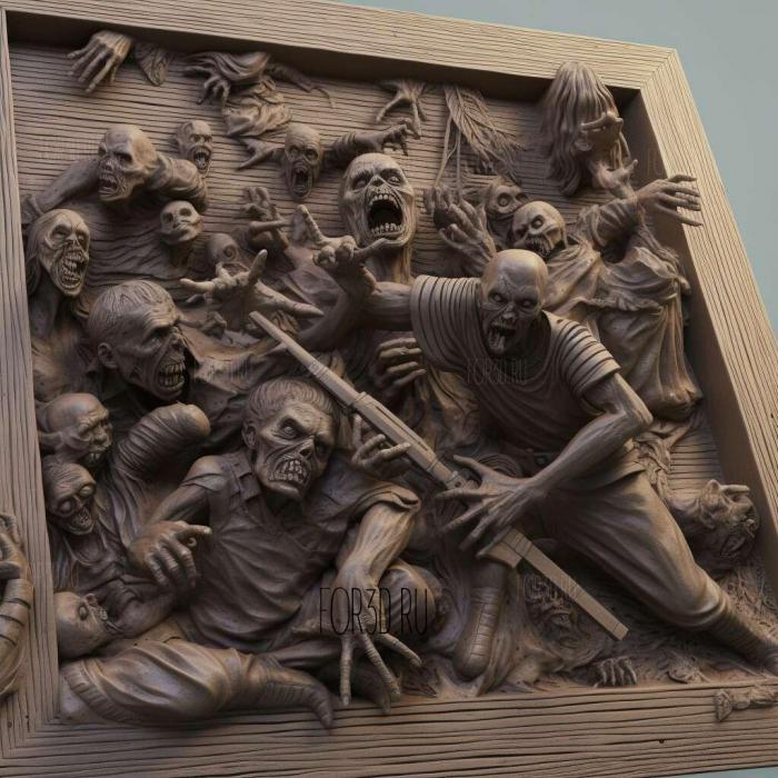 The Walking Dead Onslaught 4 stl model for CNC