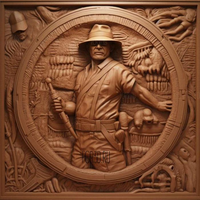 Indiana Jones Greatest Adventures 3 stl model for CNC