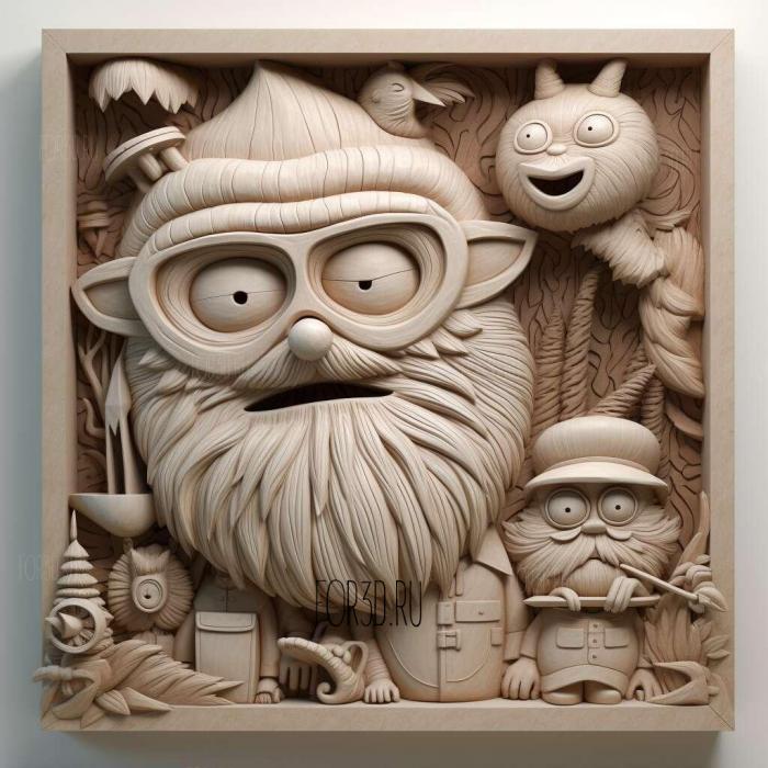 Regular Show series 4 stl model for CNC