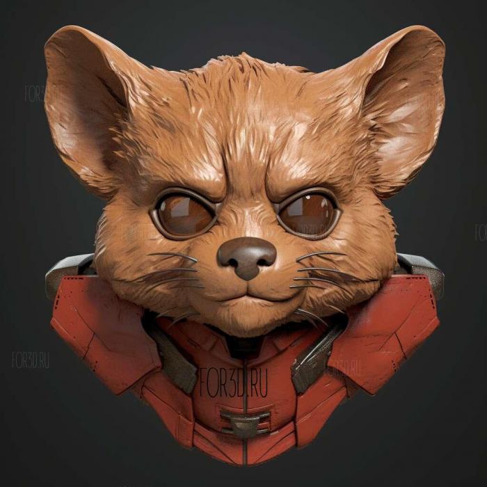 Red haired Dormouse Marvel Universe 1 stl model for CNC