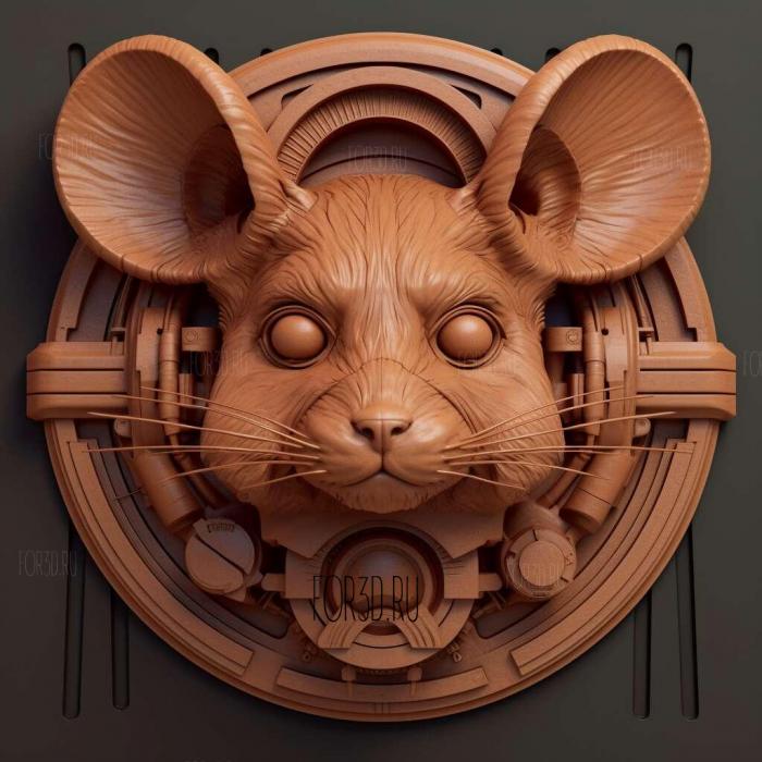 Red haired Dormouse Marvel Universe 2 stl model for CNC