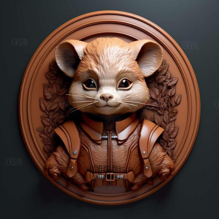 Red haired Dormouse Marvel Universe 3 stl model for CNC