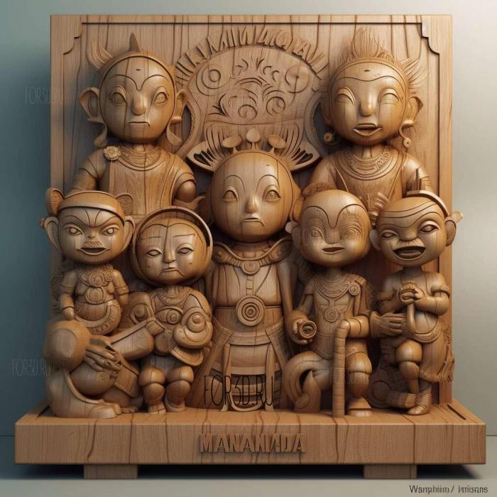 Vanpanchmen FROM Manga and Anime From 2 stl model for CNC