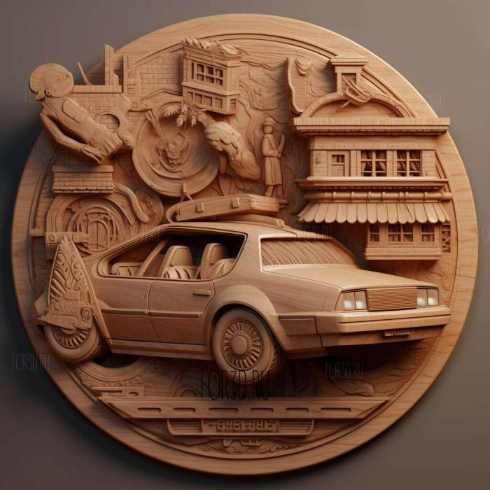 Back to the Future 1 stl model for CNC