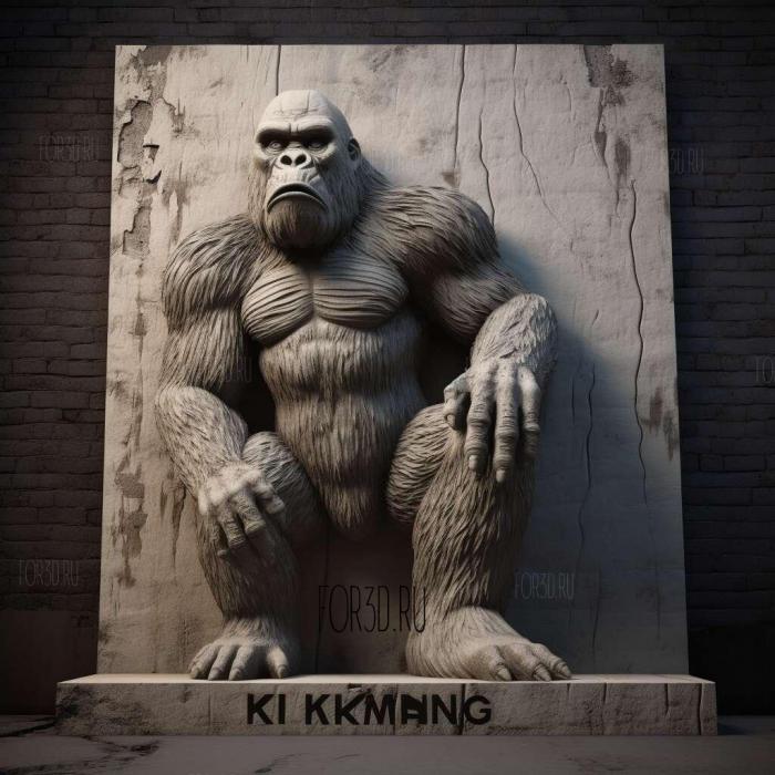 king kong 3d model 3 stl model for CNC