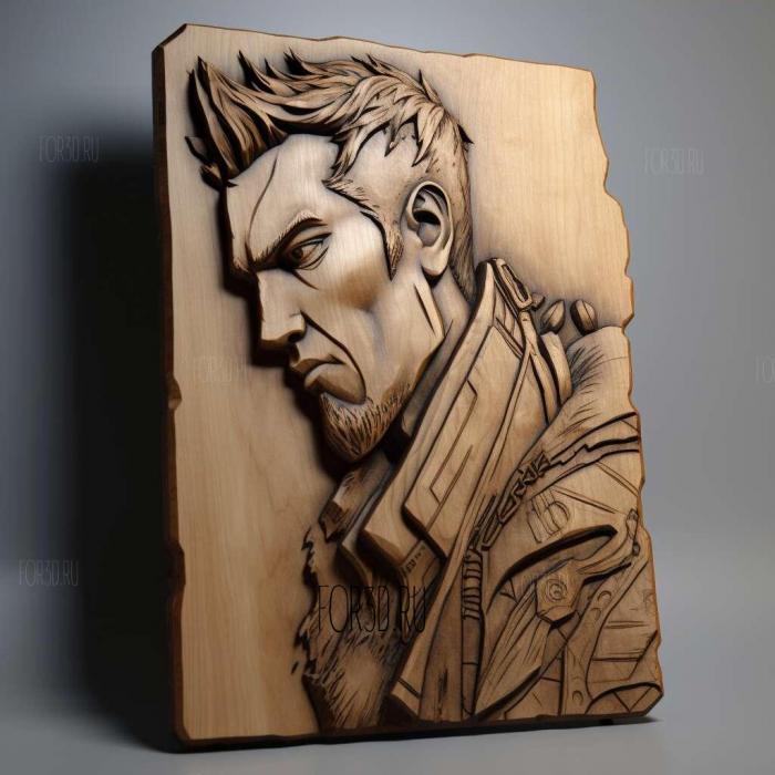 Handsome Jack from Borderlands 2 stl model for CNC