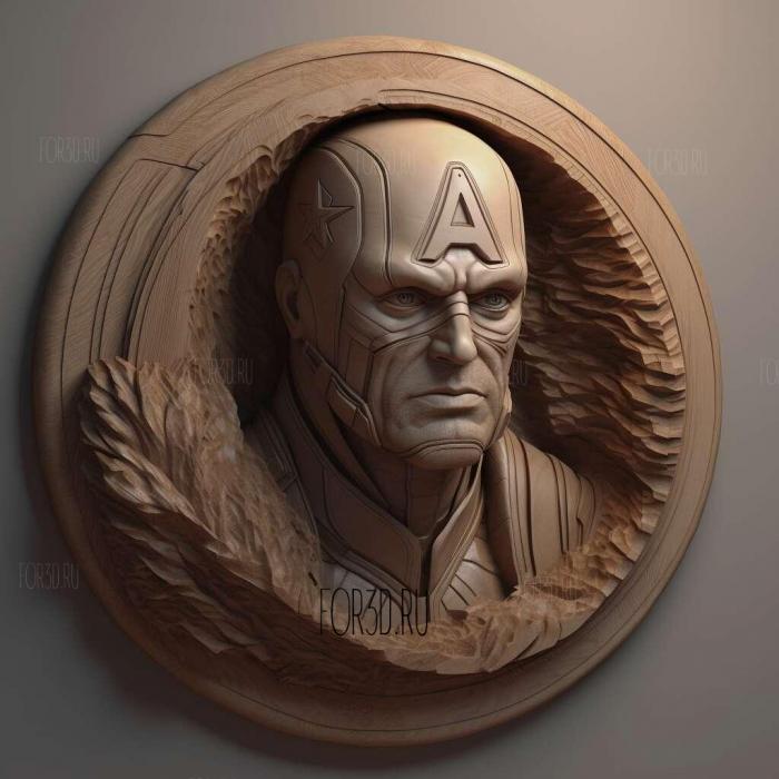 st Captain America MARVEL OC 3 3d stl модель для ЧПУ