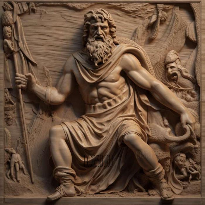 Odyssey Homer VIII century BC 2 stl model for CNC