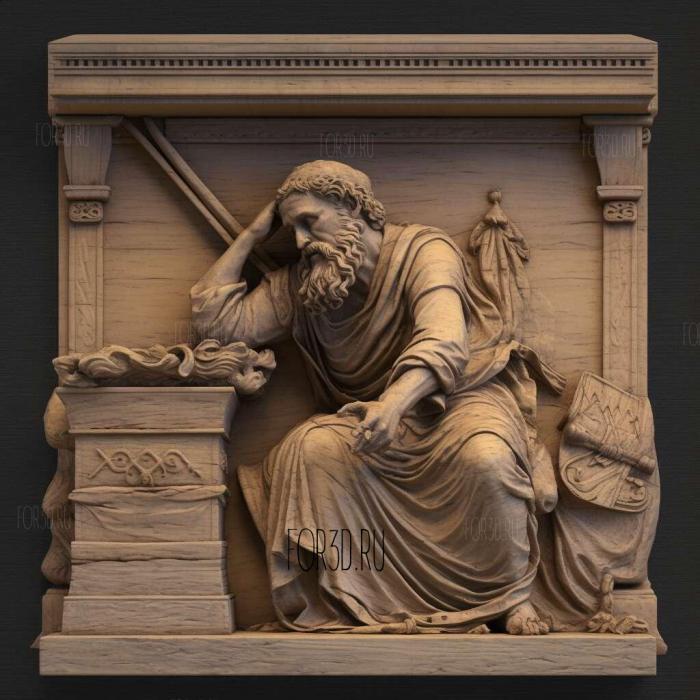 Odyssey Homer VIII century BC 3 stl model for CNC