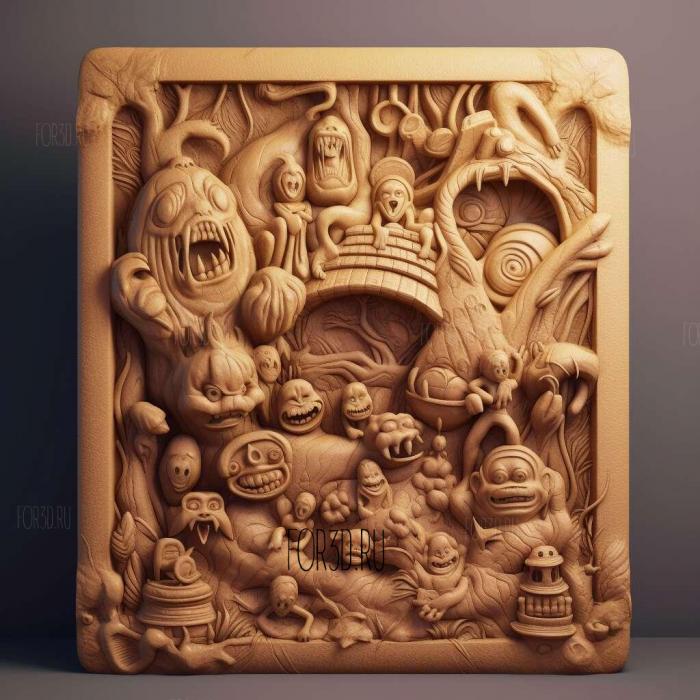 Monsters Inc Scare Island 3 stl model for CNC