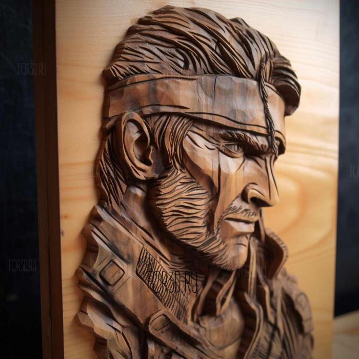 st Solid Snake from Metal Gear Solid 2 stl model for CNC