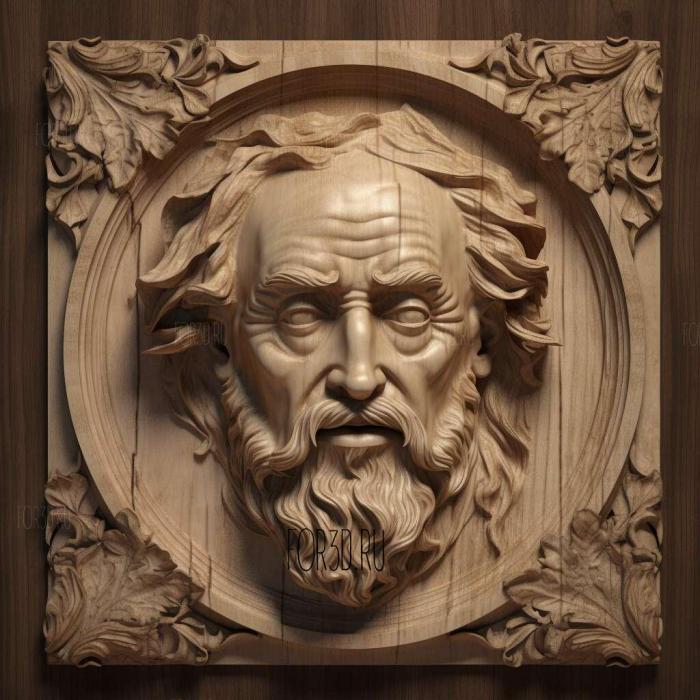 King Lear William Shakespeare 1608 1 stl model for CNC