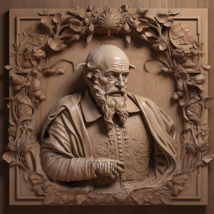 King Lear William Shakespeare 1608 4 stl model for CNC