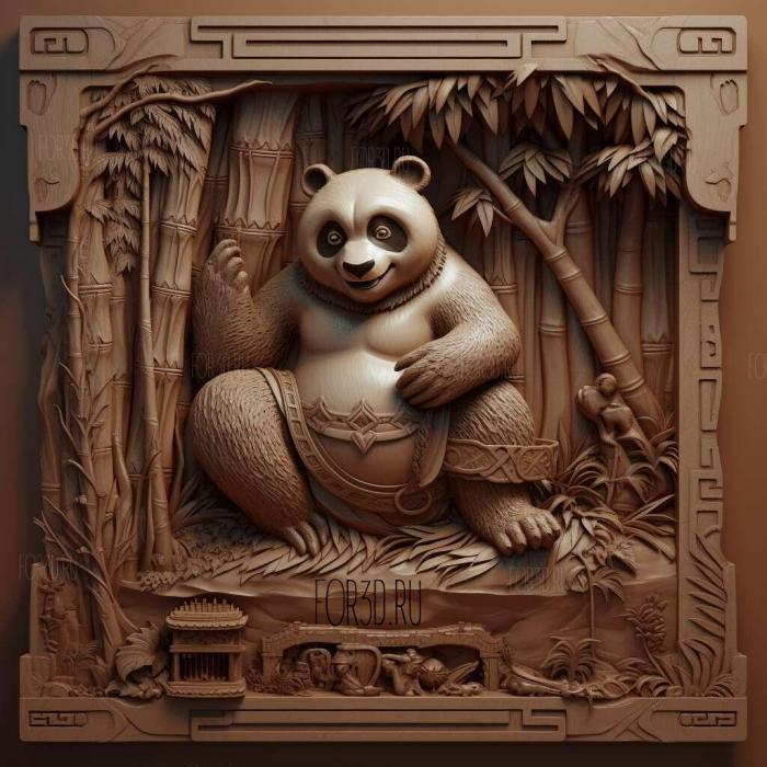 Kung Fu Panda movie 1 stl model for CNC