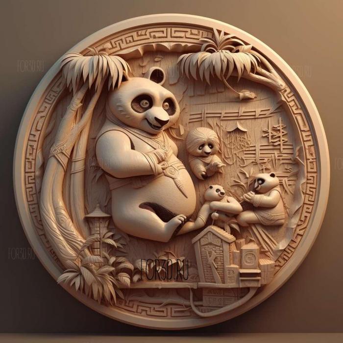 Kung Fu Panda movie 2 stl model for CNC