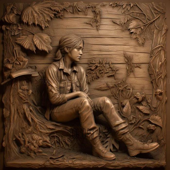 Ellie Williams from The Last of Us 3 stl model for CNC