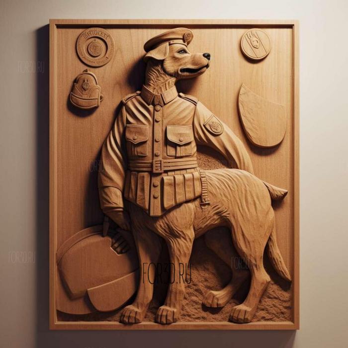 Canadian Dog Police 1 stl model for CNC