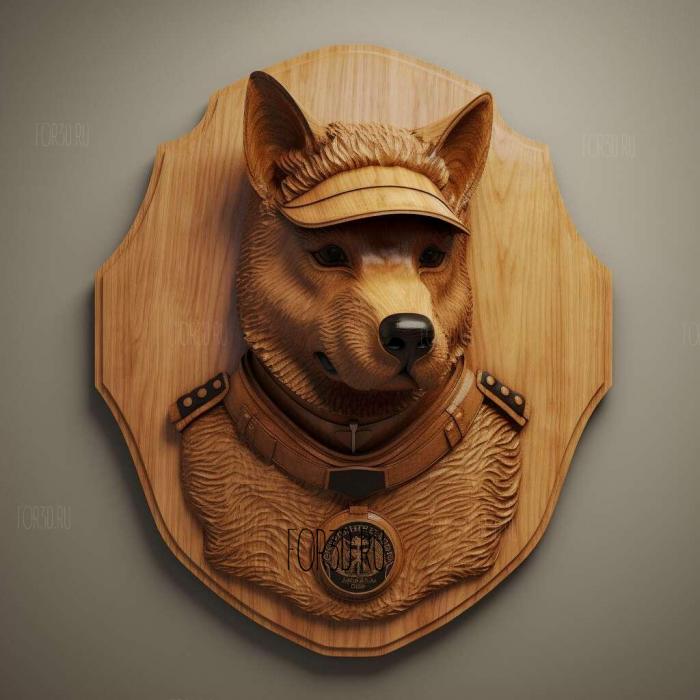 Canadian Dog Police 3 stl model for CNC