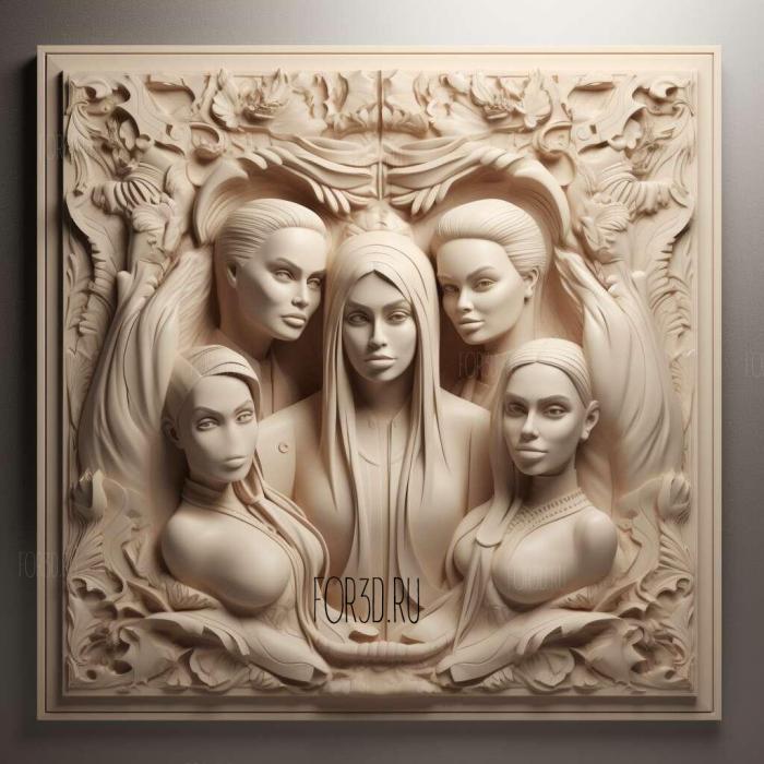 Keeping Up with the Kardashians series 4 stl model for CNC