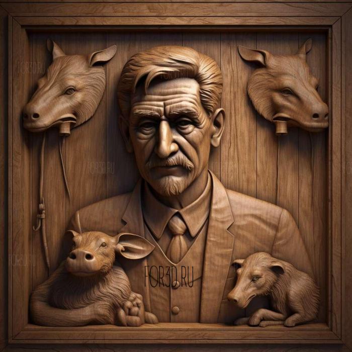 st Animal Farm George Orwell 1945 1 stl model for CNC