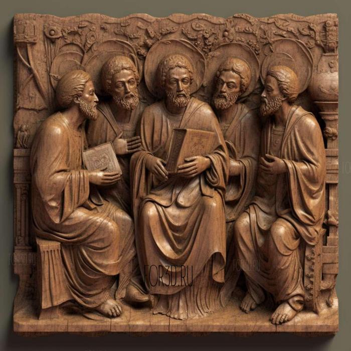 Acts of Apostles Christian 3 stl model for CNC