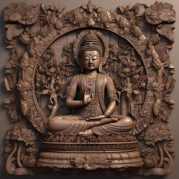stl Bodhisatta Buddhist 2 stl model for CNC