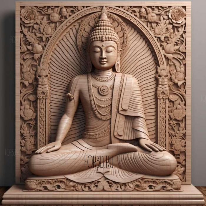 stl Bodhisatta Buddhist 3 stl model for CNC