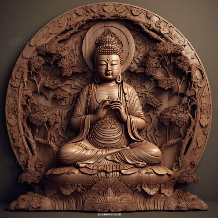 stl Amitabha Amitayus 2 stl model for CNC