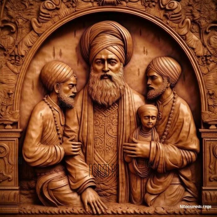 Chanani Chandni Sikh 4 stl model for CNC