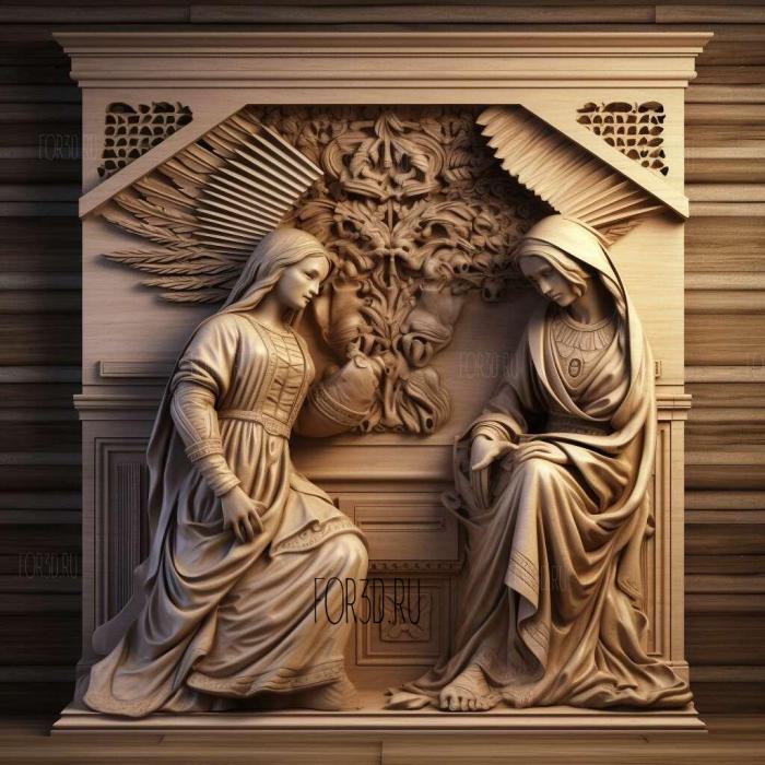 Annunciation Christian 2 stl model for CNC