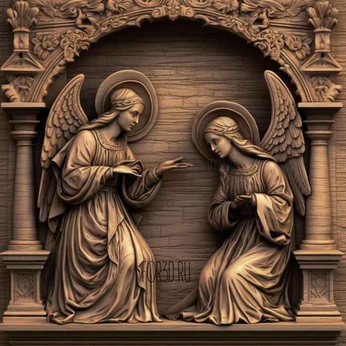 stl Annunciation Christian 1 3d stl модель для ЧПУ