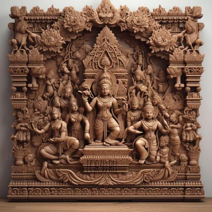 Ashrama Asrama Hindu 4 3d stl модель для ЧПУ