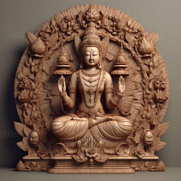 stl Bodhisattva Buddhist 2 stl model for CNC