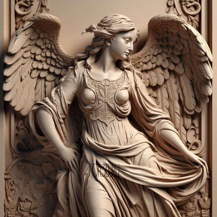 stl beautiful angel 3 3d stl модель для ЧПУ