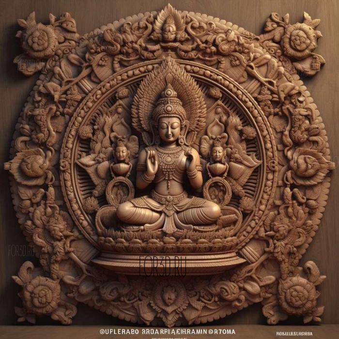 Brahma Sahampati Buddhist 1 stl model for CNC