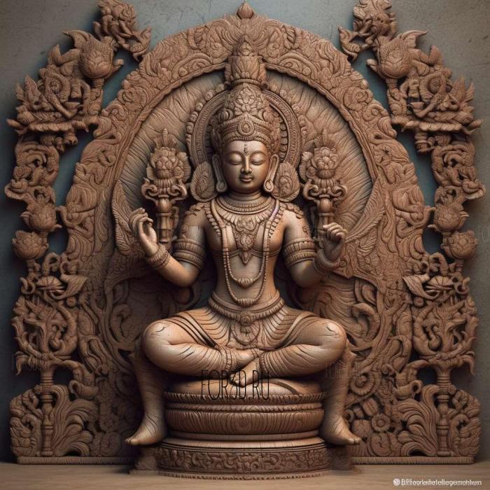 Brahma Sahampati Buddhist 3 stl model for CNC