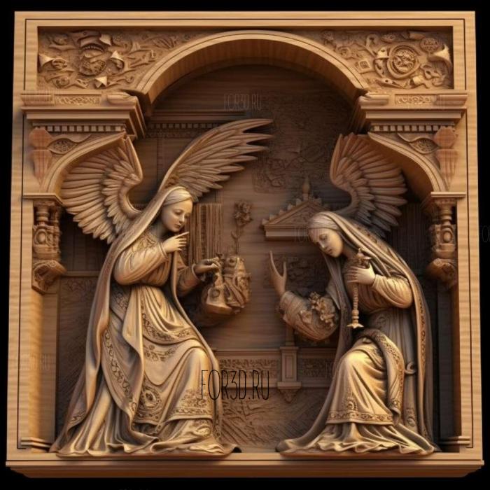 Annunciation of the Most Holy Theotokos 3 3d stl модель для ЧПУ