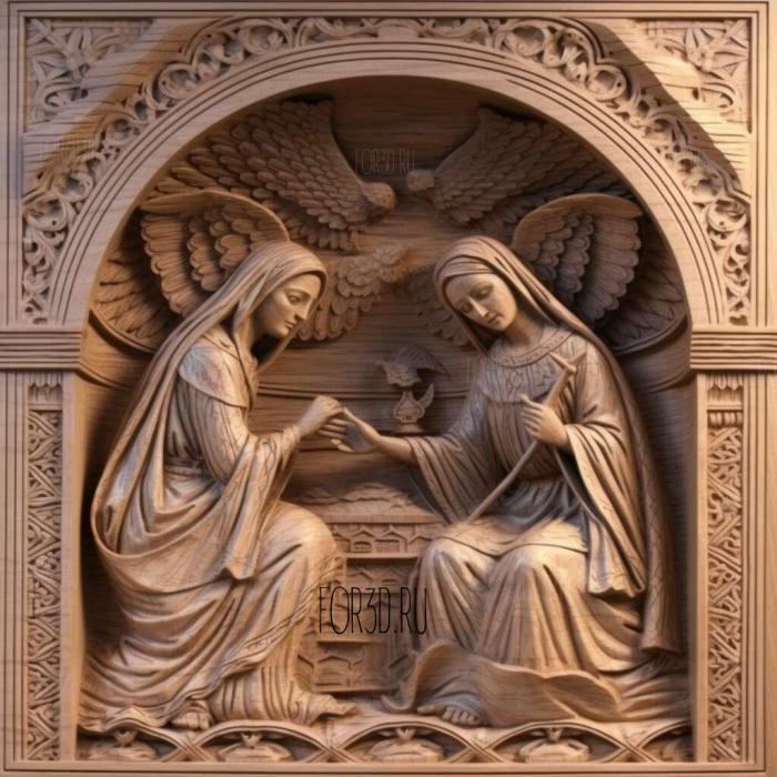 Annunciation of the Most Holy Theotokos 4 3d stl модель для ЧПУ