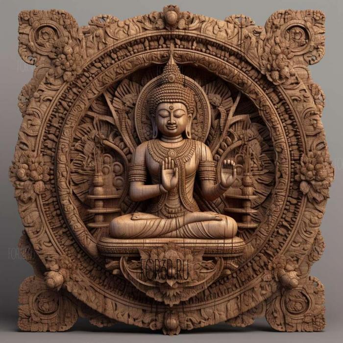 Abhidhamma Buddhist 3 stl model for CNC