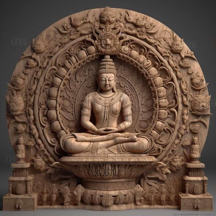 Abhidhamma Buddhist 4 stl model for CNC
