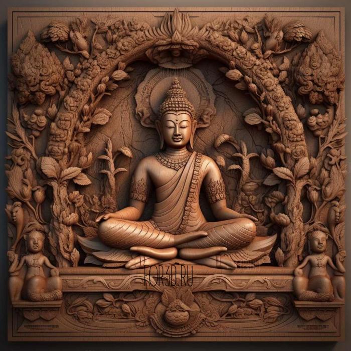 Abhidhamma Pitaka Buddhist 2 stl model for CNC