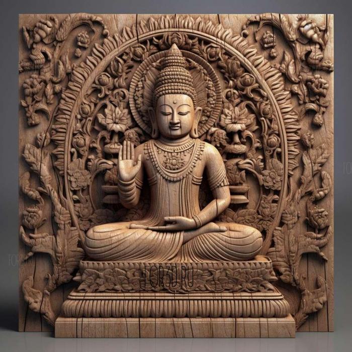Abhidhamma Pitaka Buddhist 3 stl model for CNC