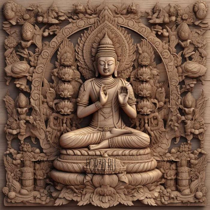 Bodhisatta Buddhist 1 stl model for CNC